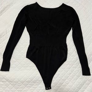 Diane von Furstenberg Black Bodysuit- Large DVF